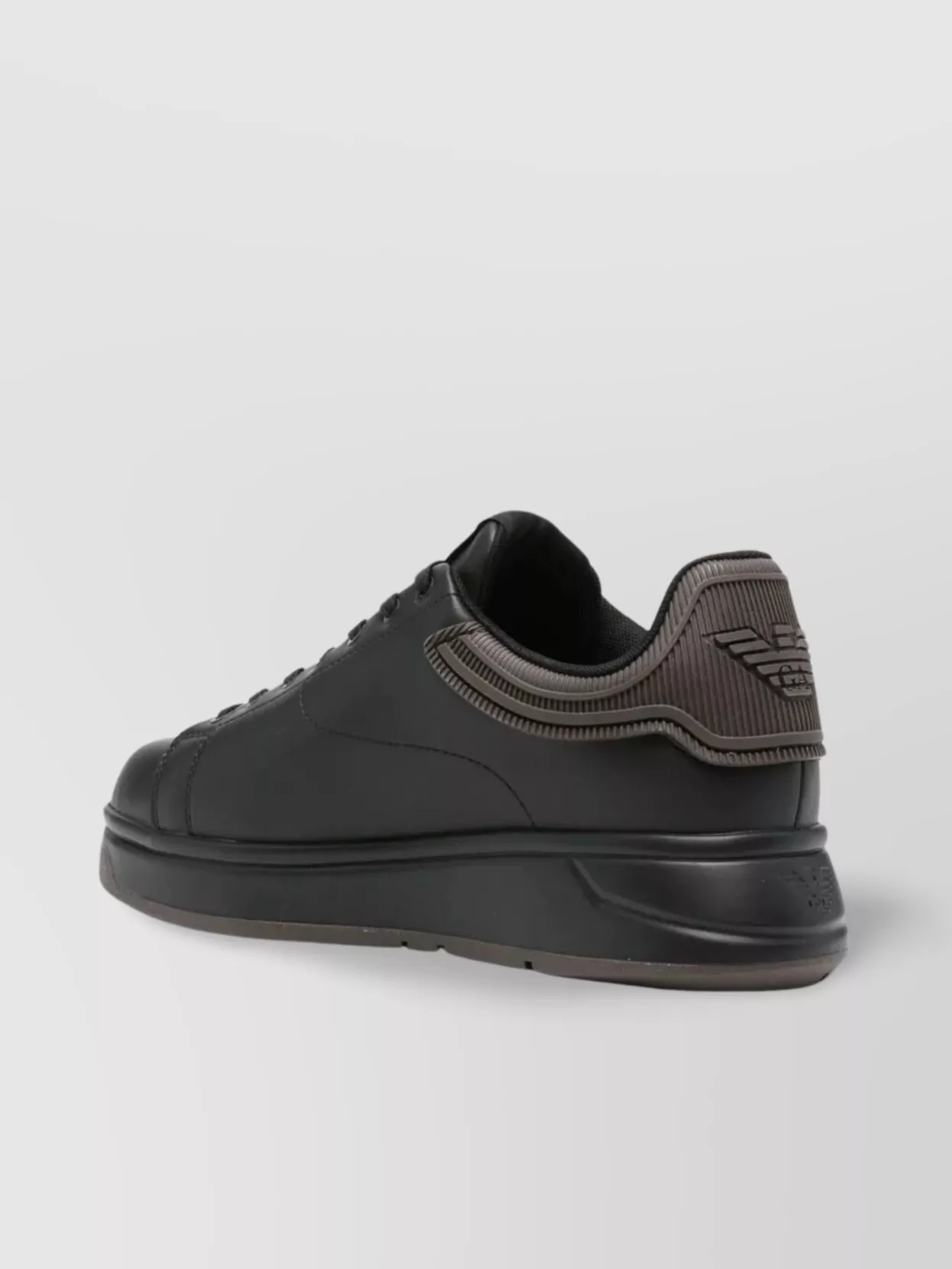 Emporio Armani Round Toe Flat Sole Padded Collar