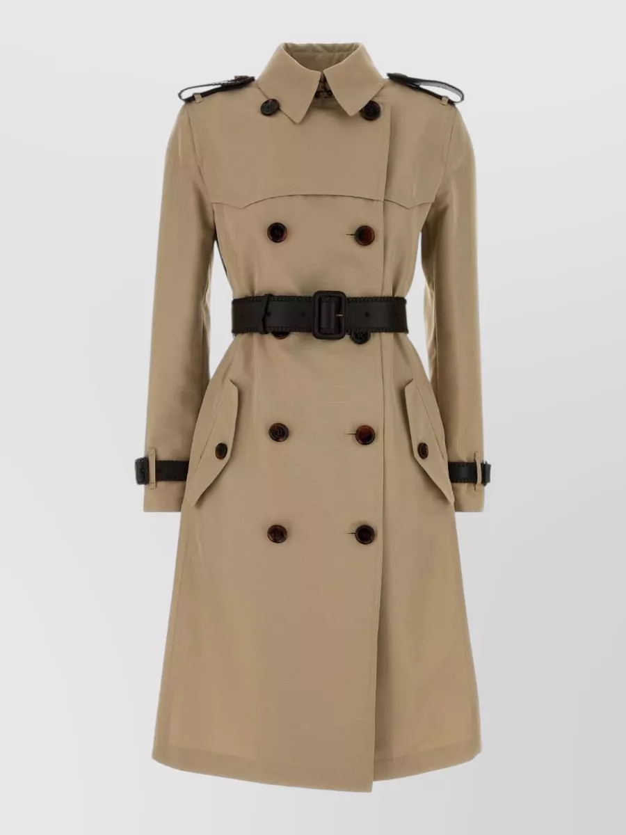Burberry Silk fitted trench coat
