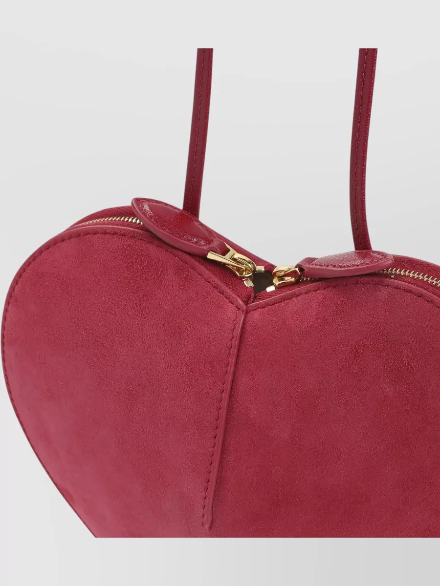 Alaïa Shoulder Bag Heart Shape Suede Leather