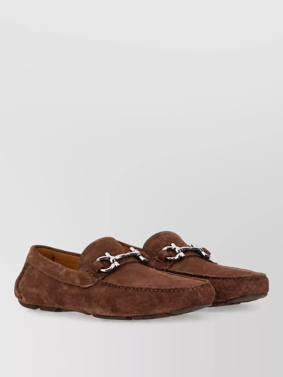 Ferragamo Leather Boat Shoes