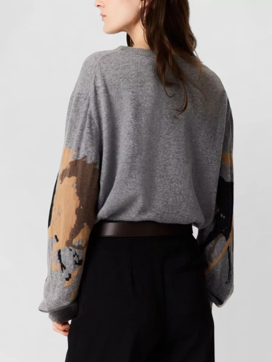 Stella Mccartney Virgin Wool Ribbed Round Neck Jumper