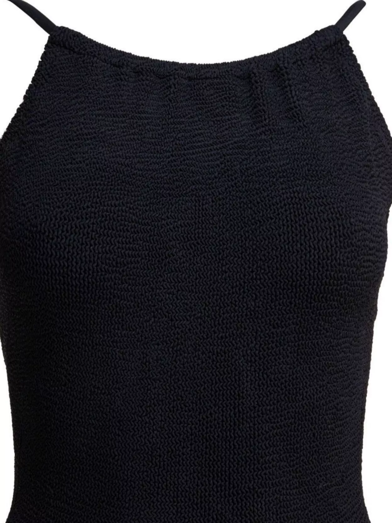 Shop Hunza G Crisscross Back Spaghetti Straps Textured Fabric