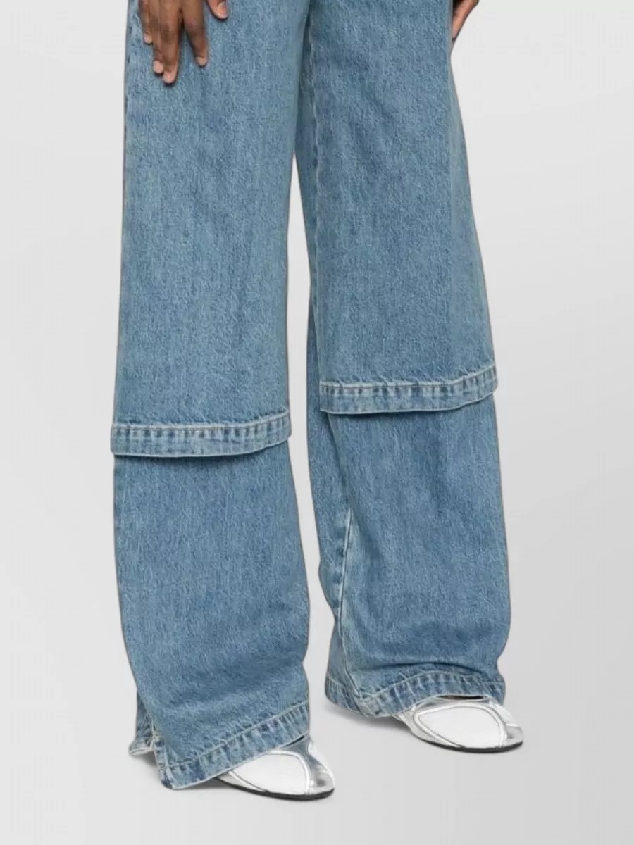 The Attico Denim Wide-Leg Jeans