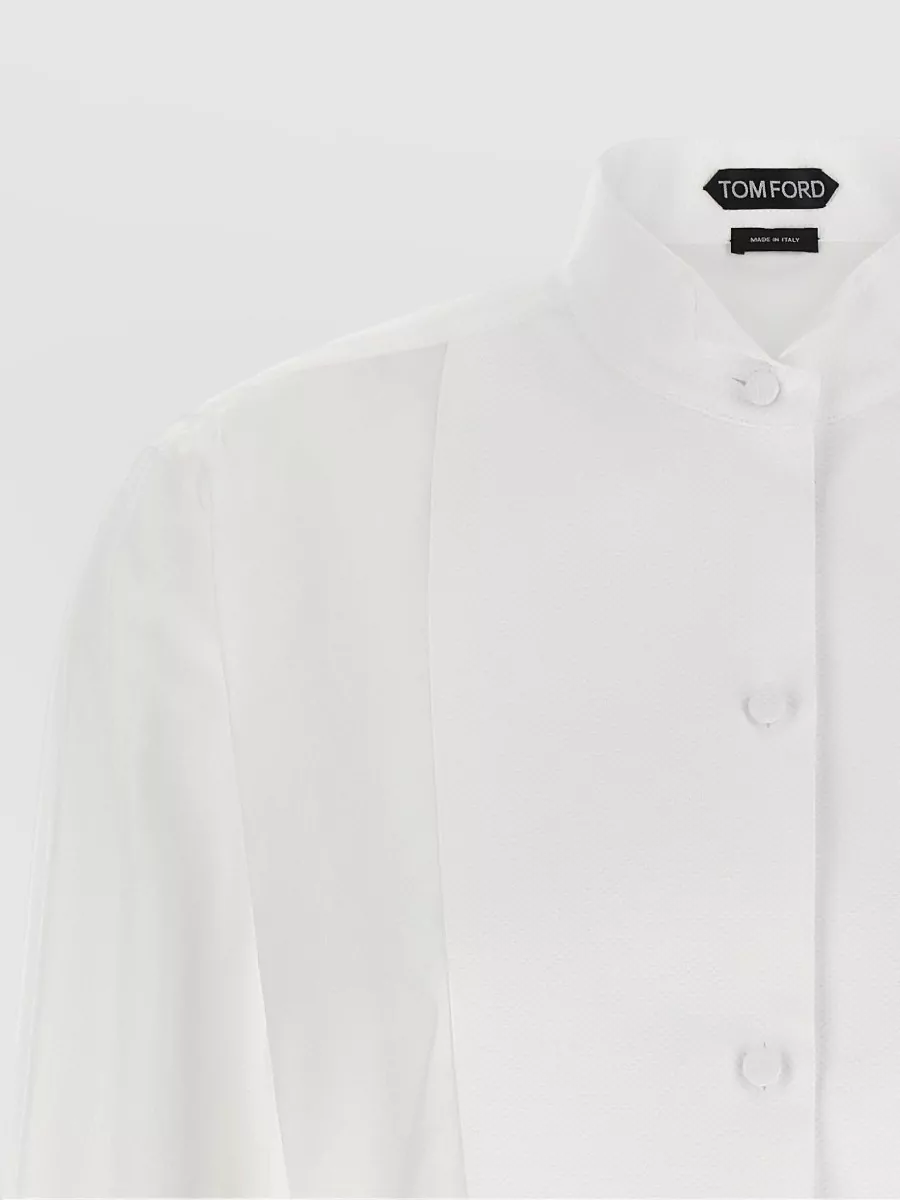 Tom Ford Cotton Long-Sleeve Tuxedo Shirt