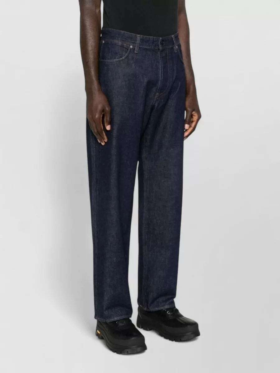 Stone Island Cotton Denim Five Pocket Trousers Belt Loops