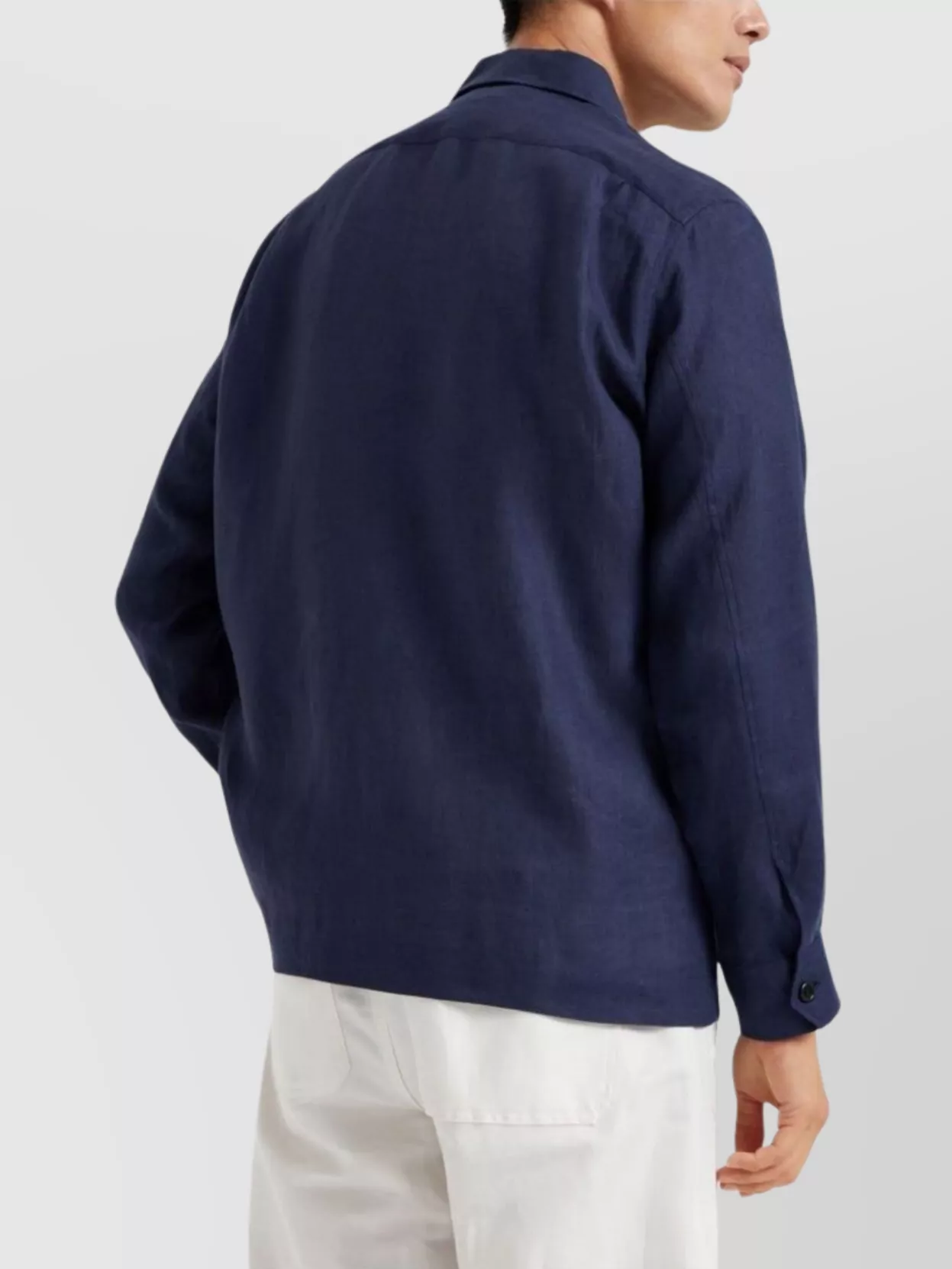 Brunello Cucinelli Linen Shirt With Chest Pockets And Collar