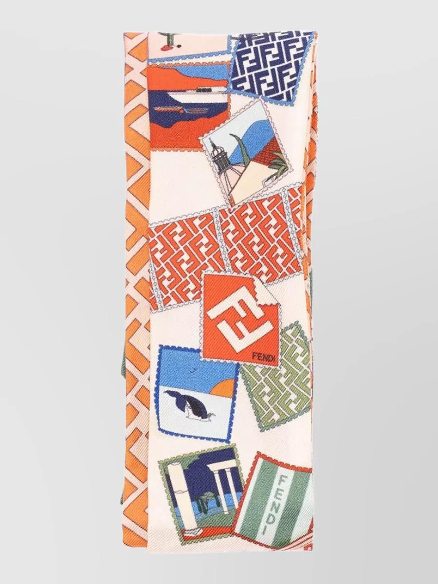 Fendi silk printed bandeau