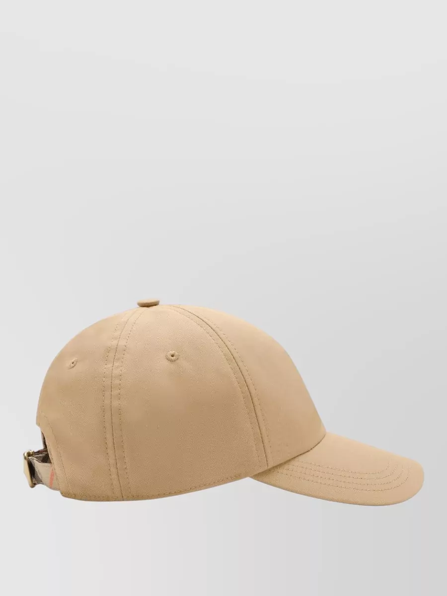 Burberry Gabardine Baseball Cap Curved Brim Design