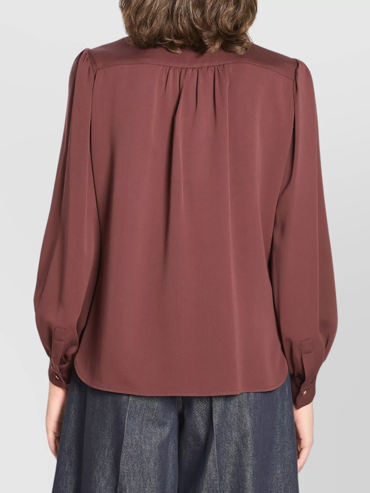 Max Mara Melania Silk Shirt Bow Detail