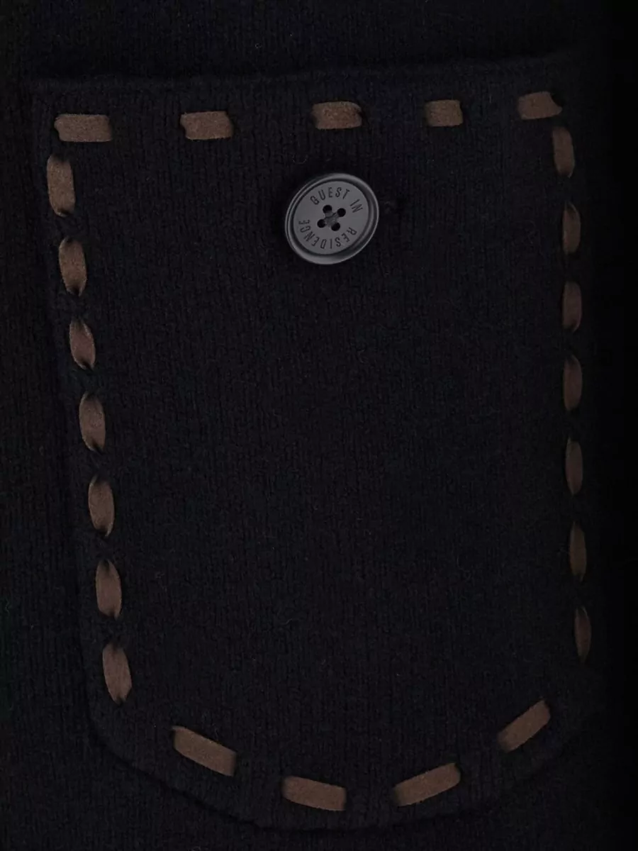 Guest In Residence Wool Cashmere Fringed Single Breasted Jacket