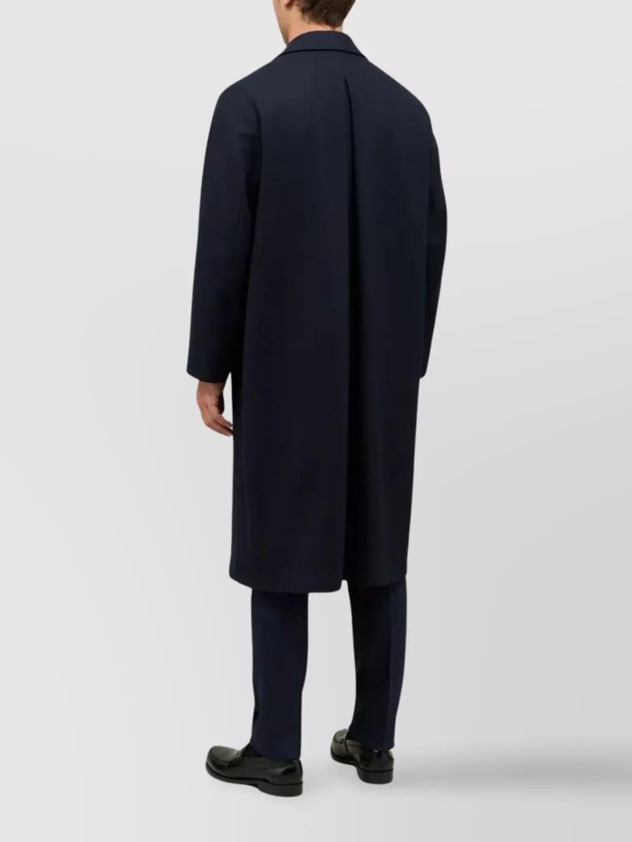 Boglioli Long Sleeve Coat With Notched Lapel And Vent