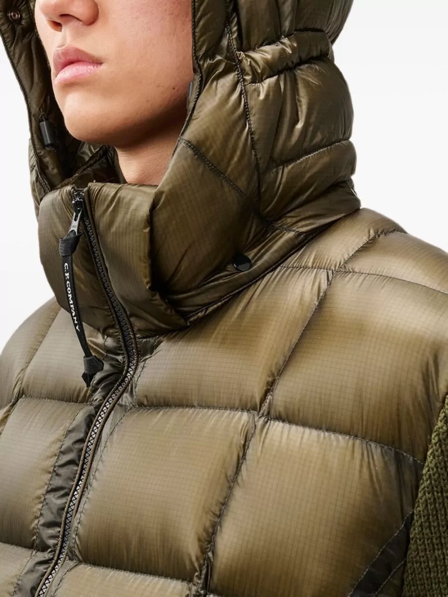 C.p. Company Wool Padded Down Hooded Coat