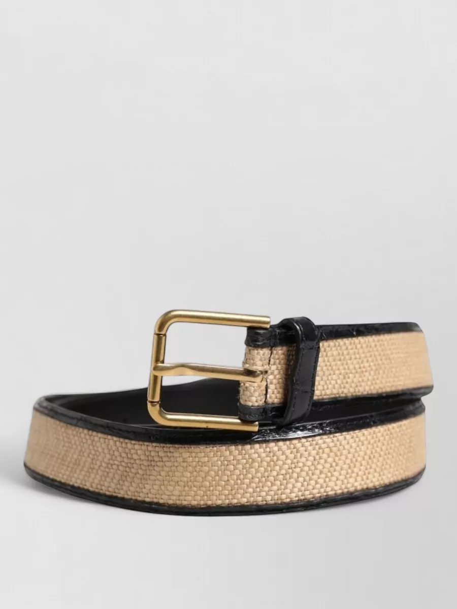 Dolce&Gabbana caiman leather braided belt