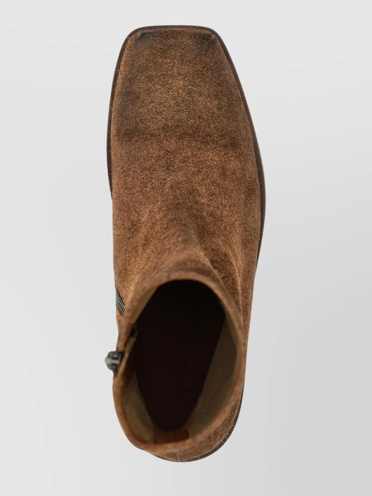 Marsell Square Toe Suede Ankle Boots With Block Heel