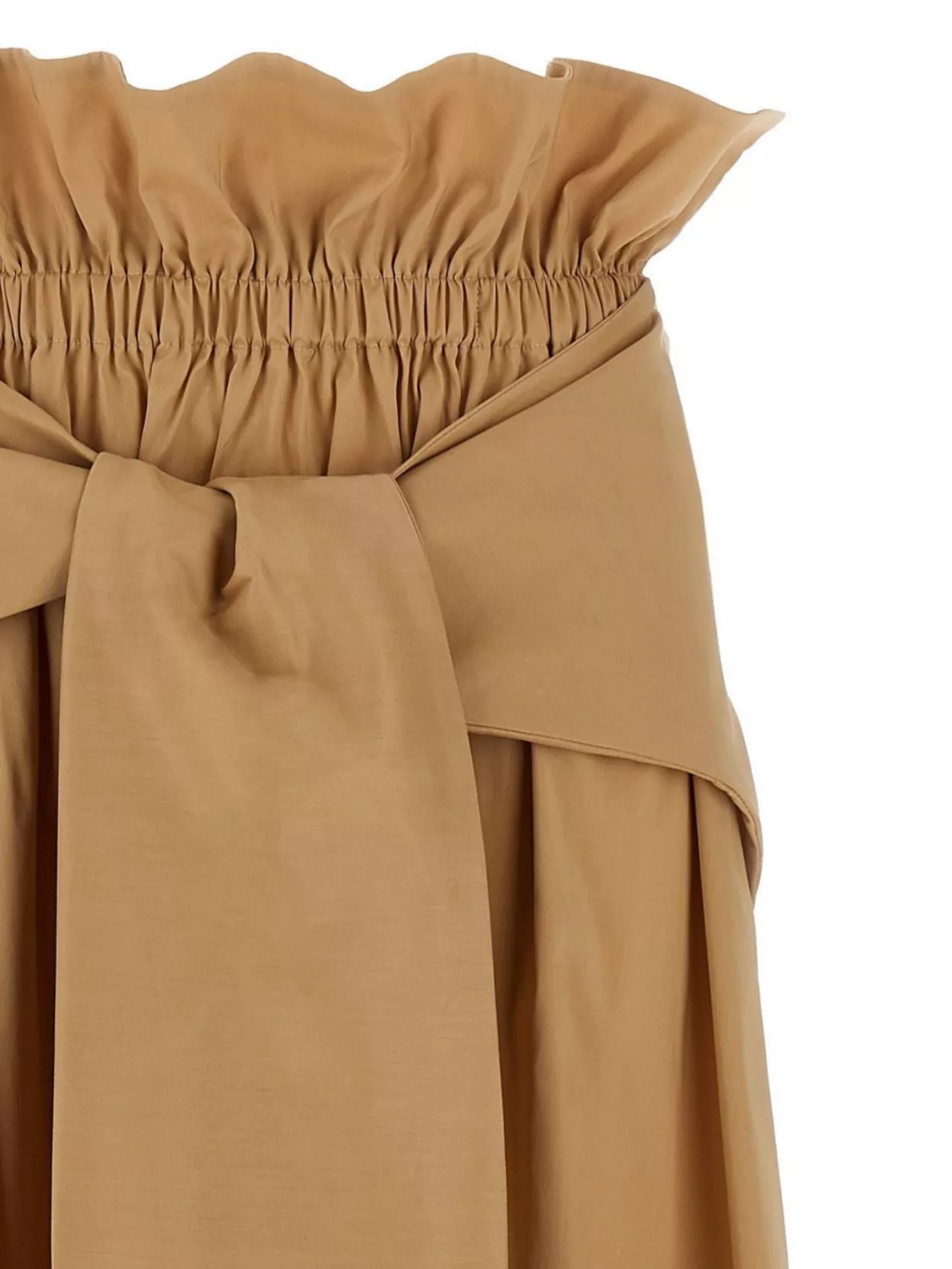 Fabiana Filippi Flared Skirt With Ruffled Waistband And Tie
