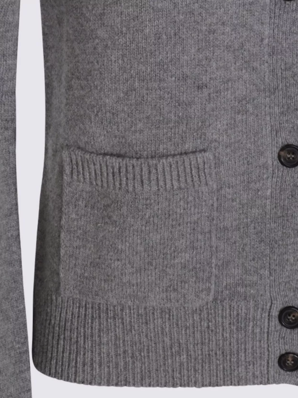 Mm6 Maison Margiela Long Sleeve Knitwear Featuring Front Pockets In Gray
