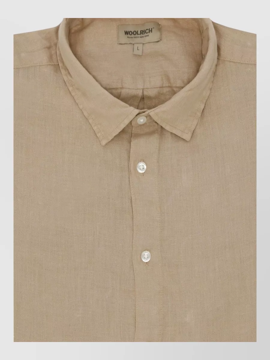 Woolrich linen long-sleeve shirt