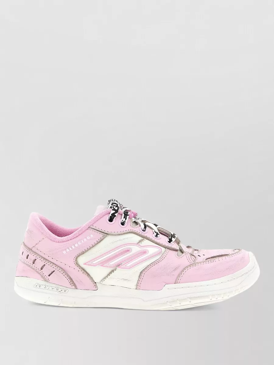 Balenciaga leather hamptons lace-up sneakers