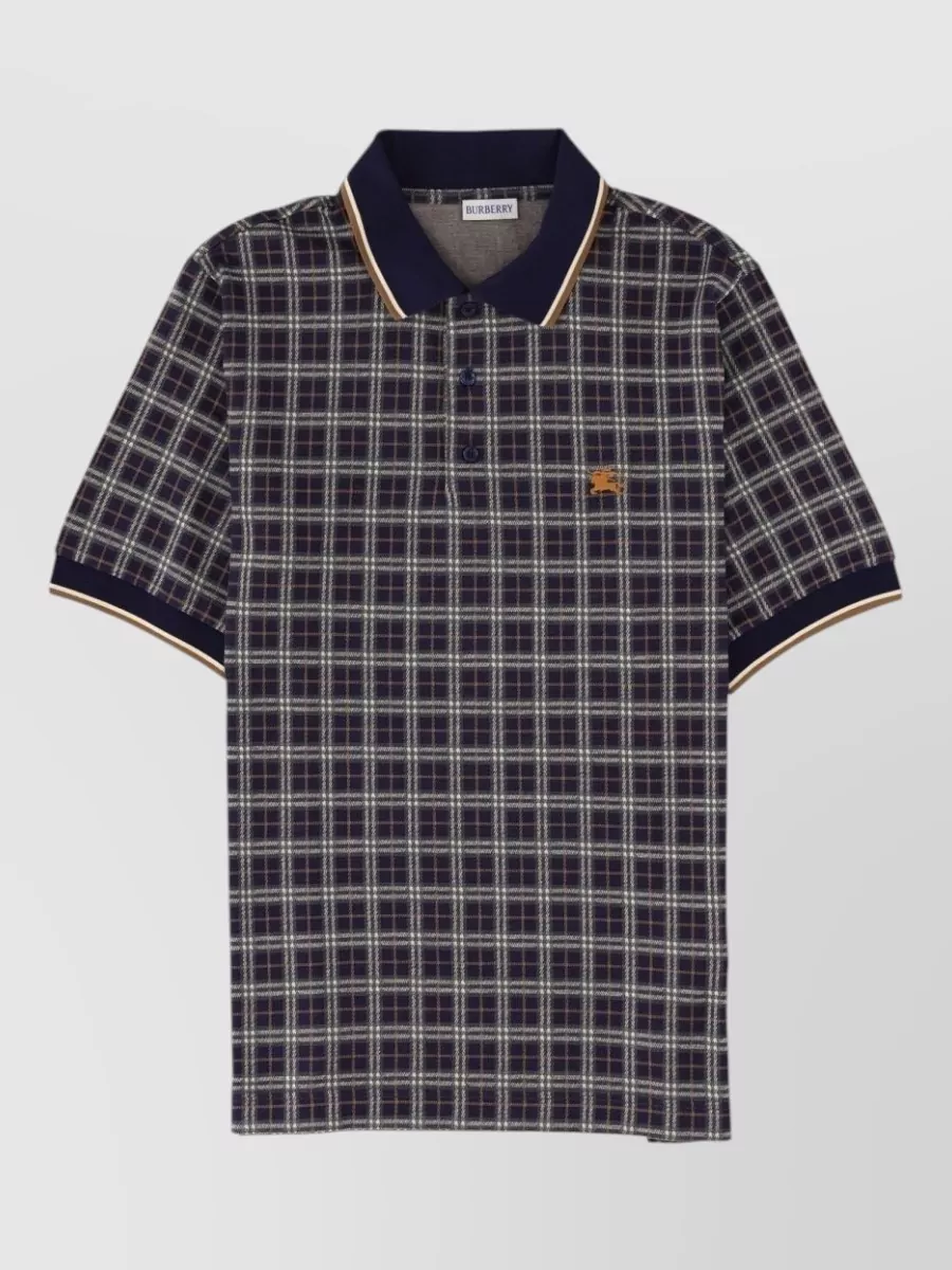 Burberry check polo shirt