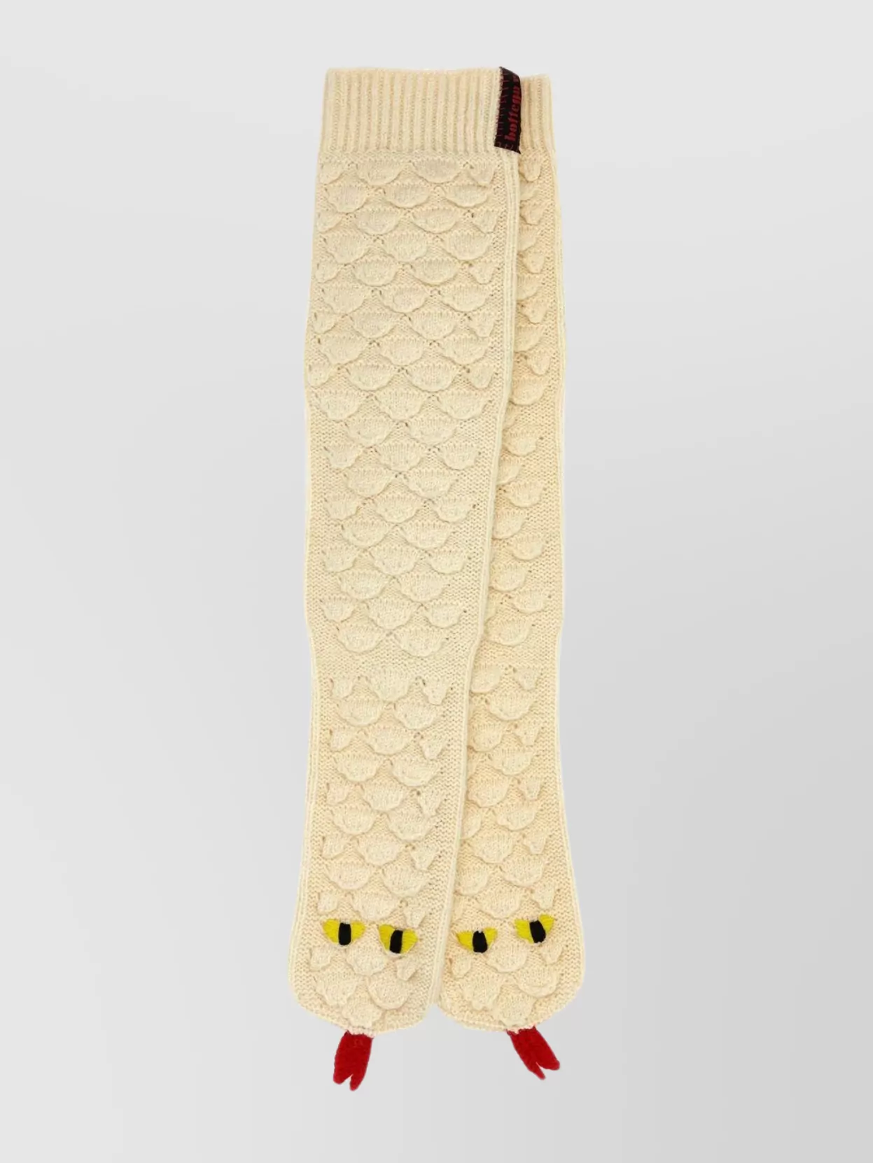 Shop Bottega Veneta Shetland Wool Snake Ribbed Socks