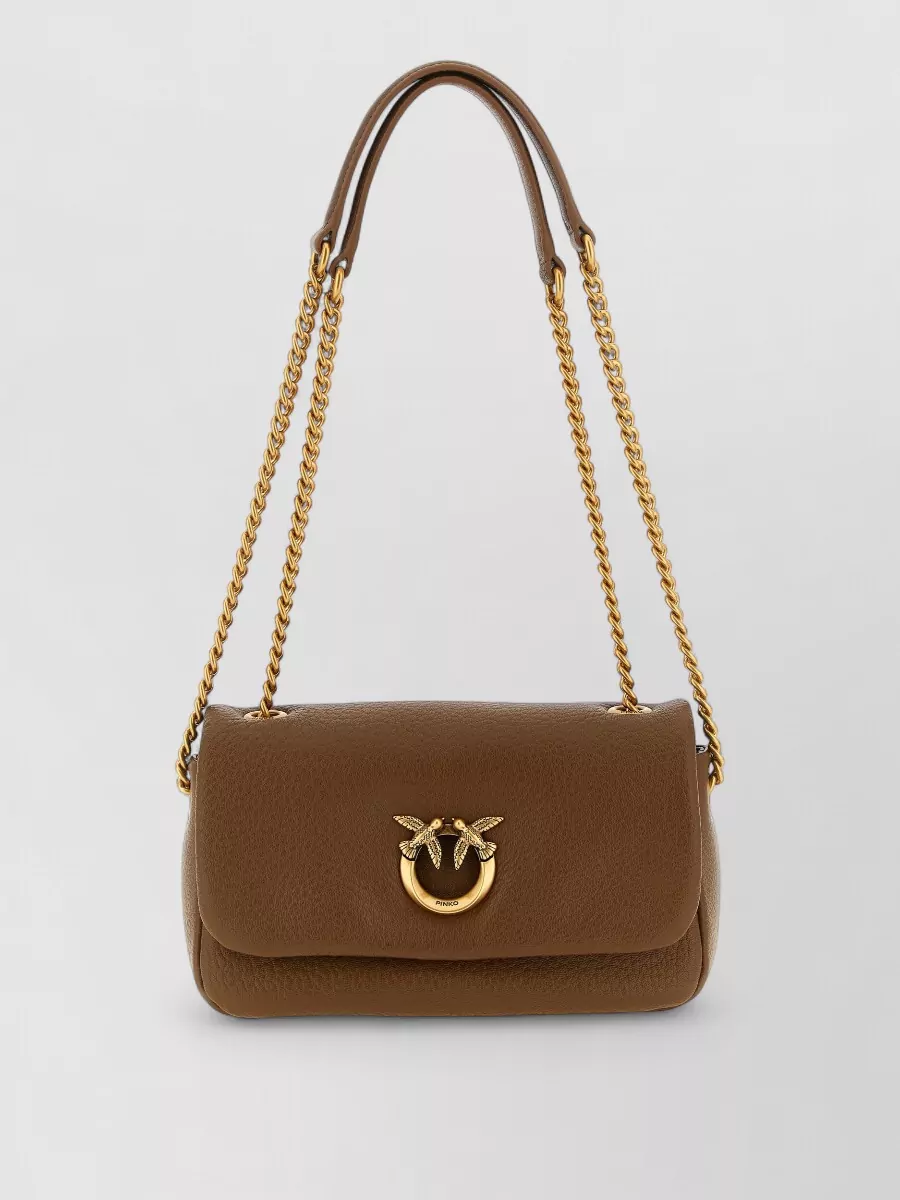 Pinko love bag lamb leather clutch bag