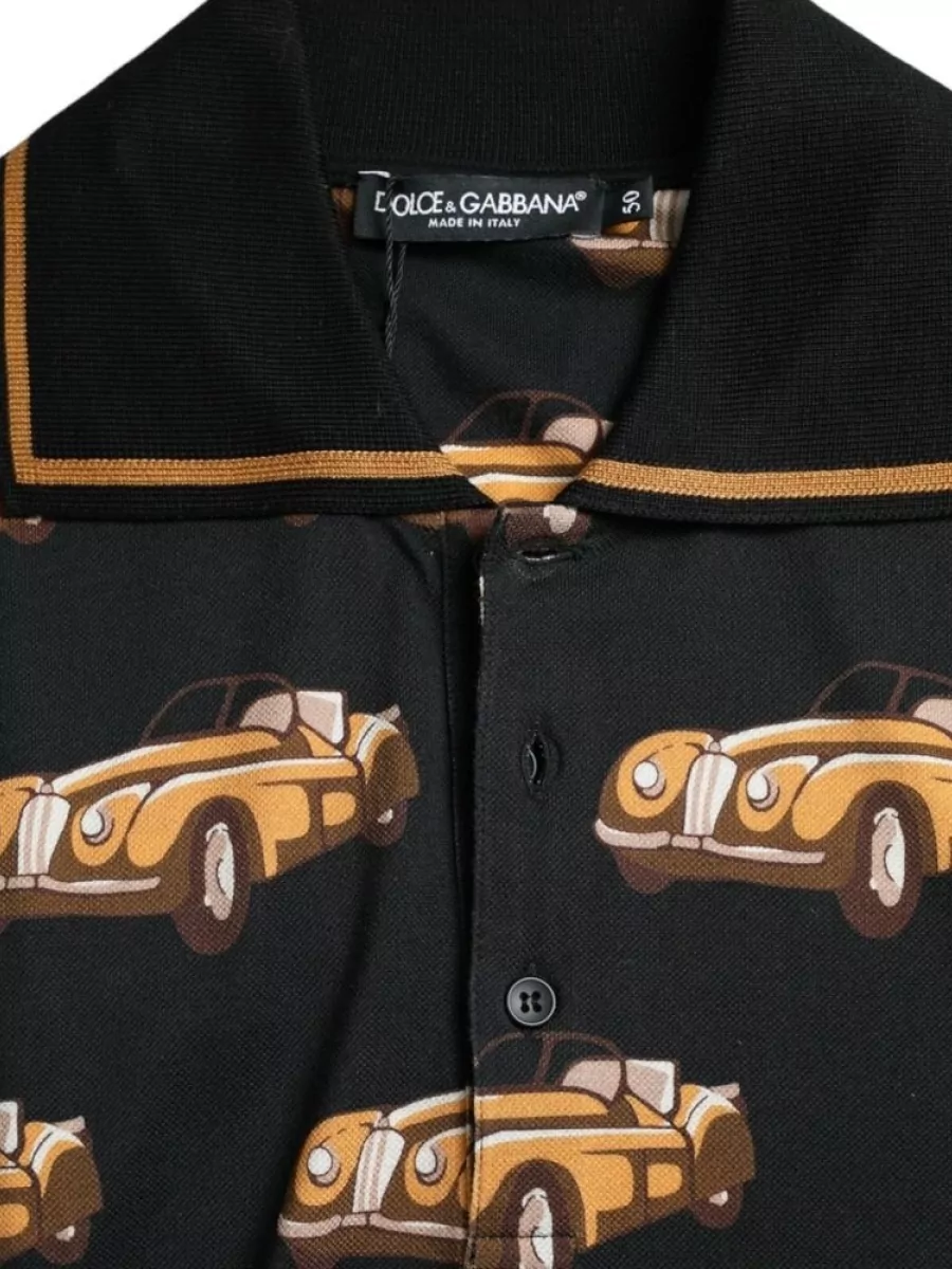 Dolce&Gabbana Printed Short-Sleeve Polo Shirt