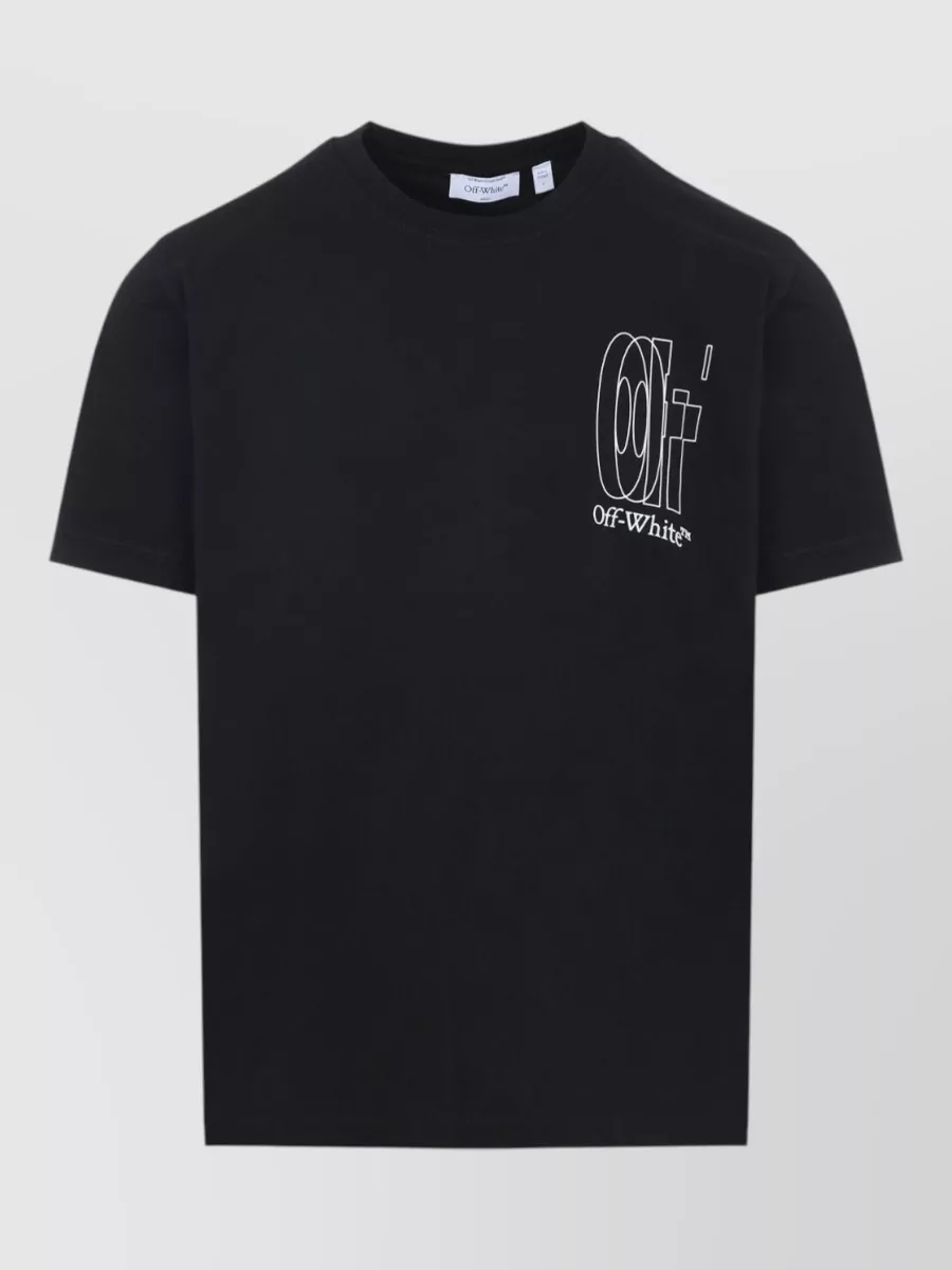 Off-White Printed cotton crew neck t-shirt