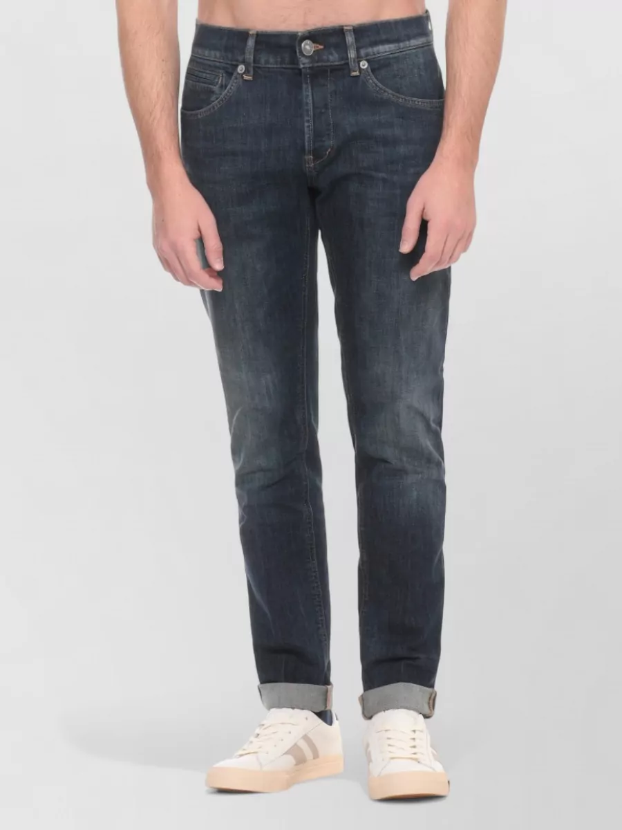 Dondup Straight Menswear Fit Cotton Jeans Trousers