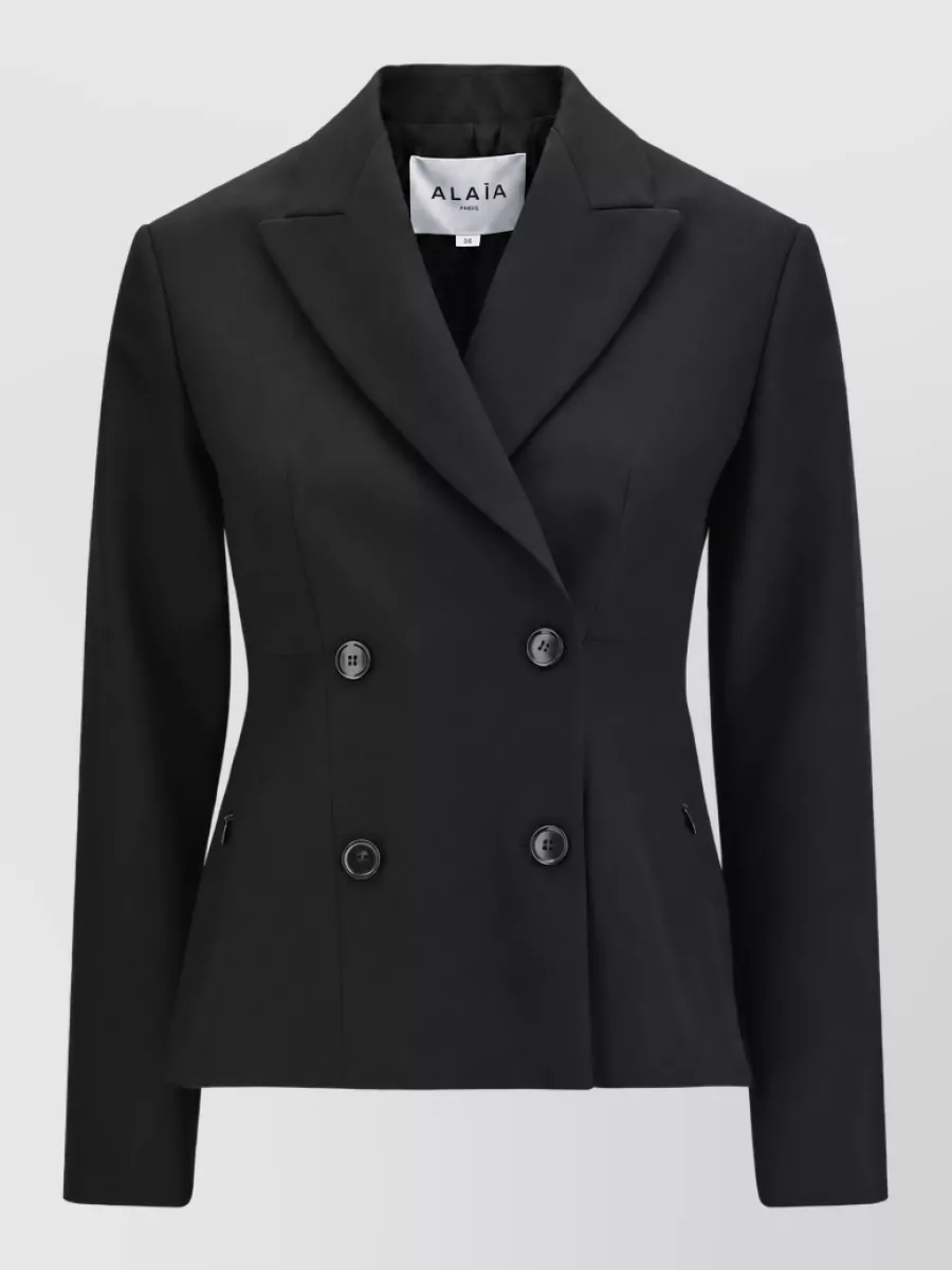 Alaïa merino wool lightweight double-breasted coat
