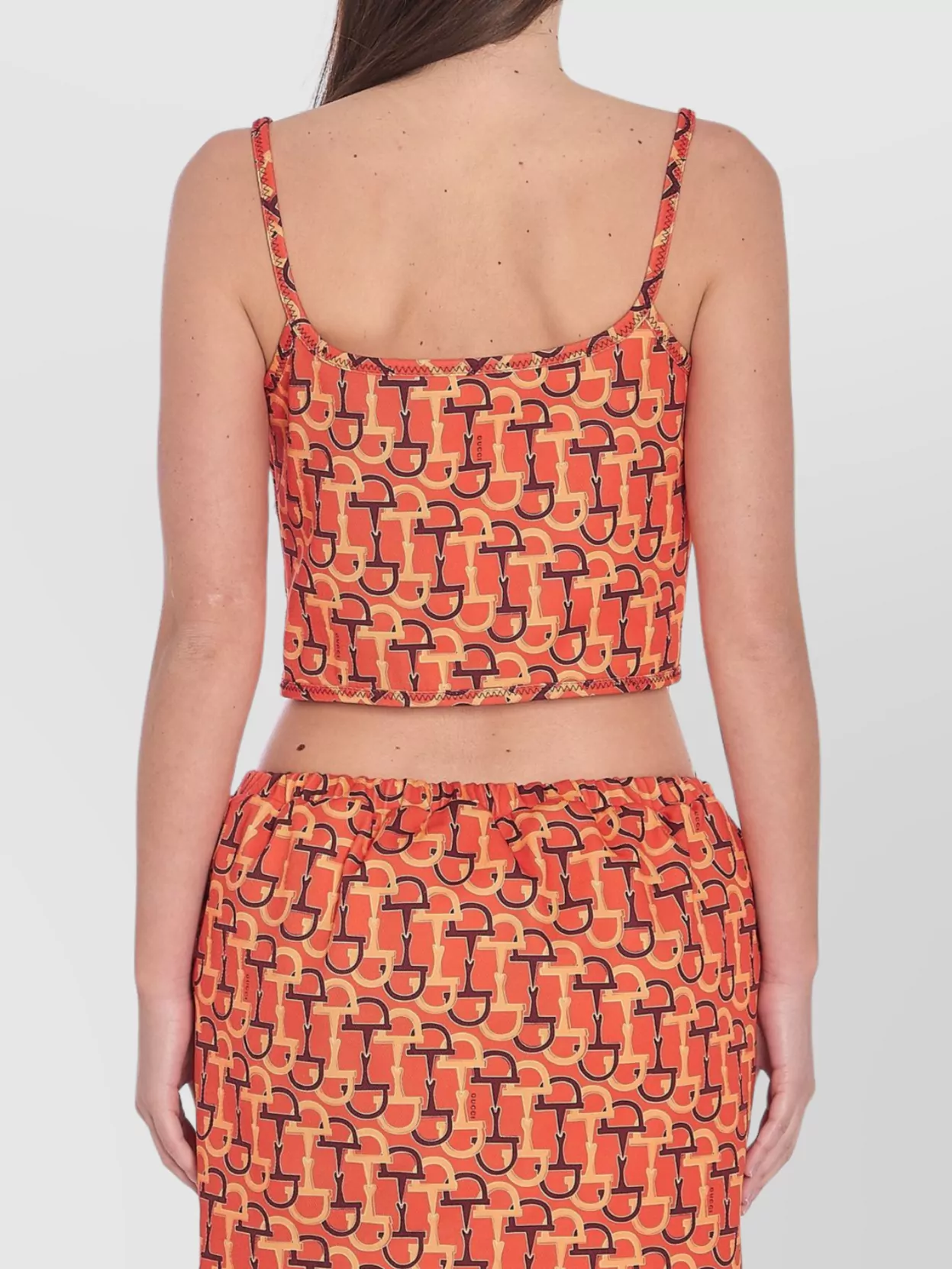Gucci Horsebit Print Crop Top