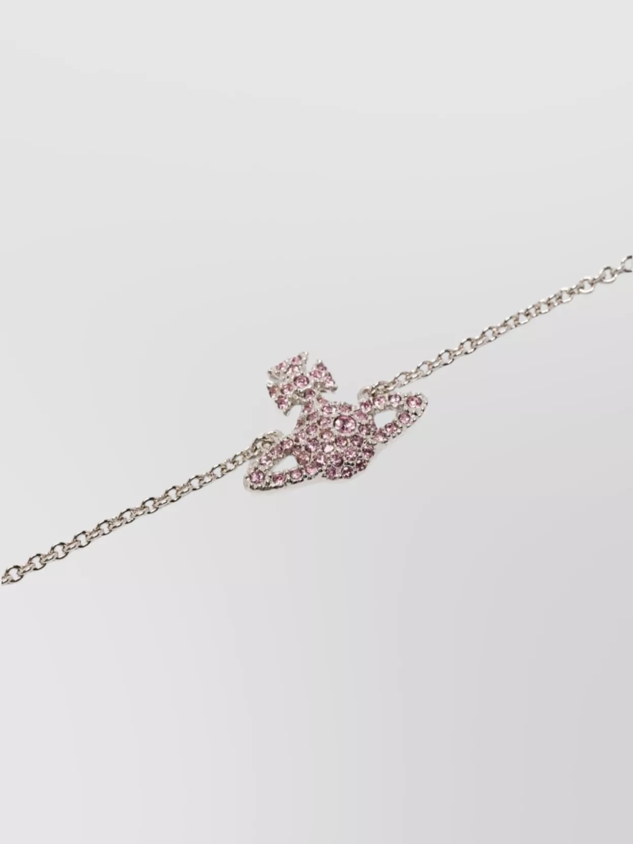 Vivienne Westwood Crystal Chain Bracelets Embellished In Gray