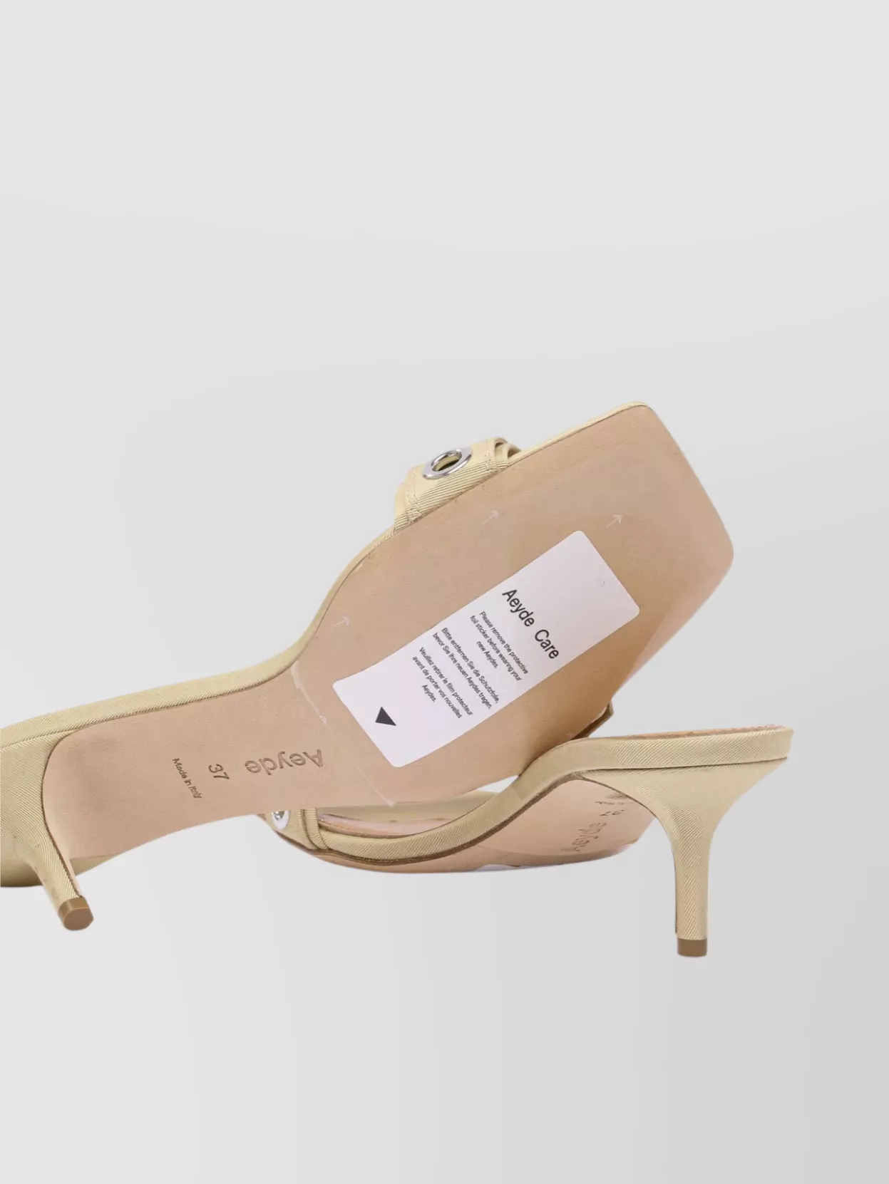 Aeyde Sandals With Buckle Detail And Kitten Heel