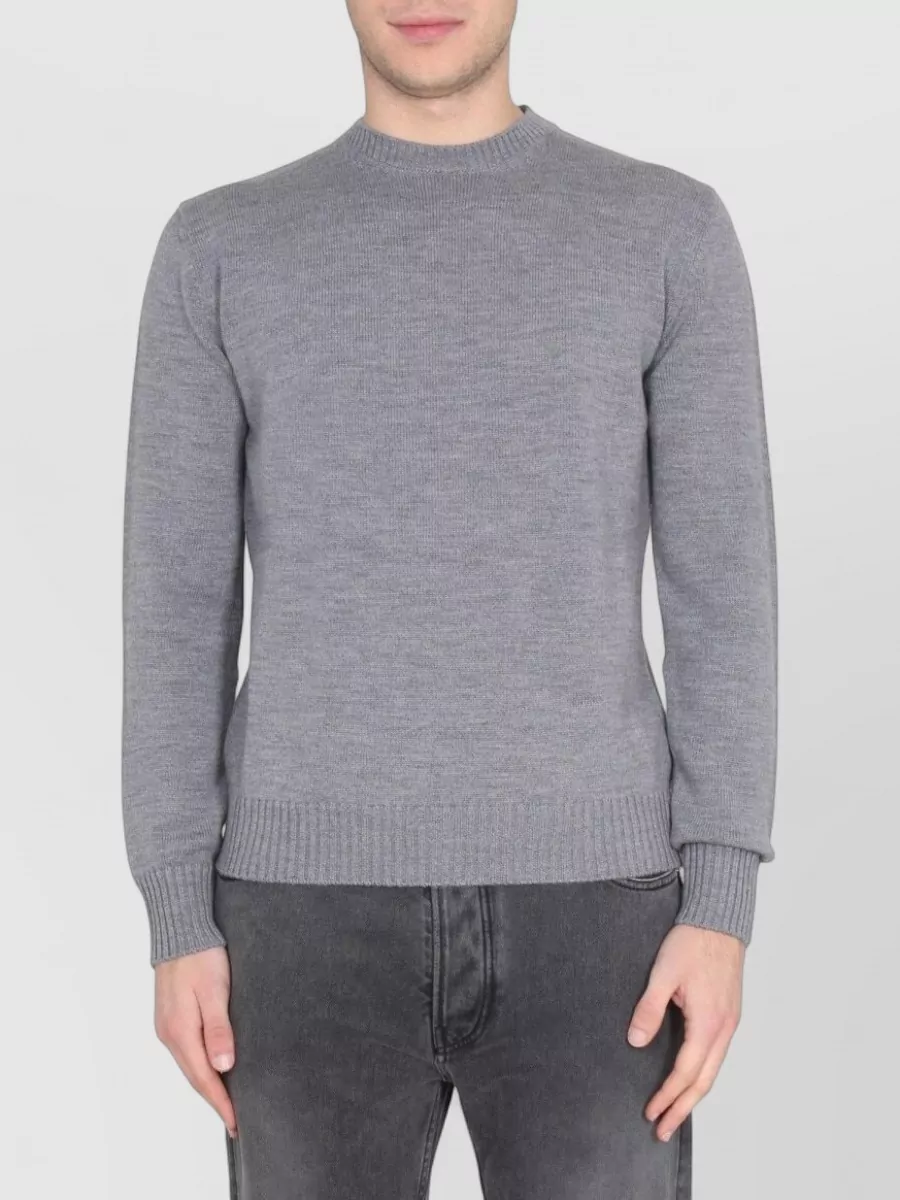 Ballantyne ribbed cross-neck jumper