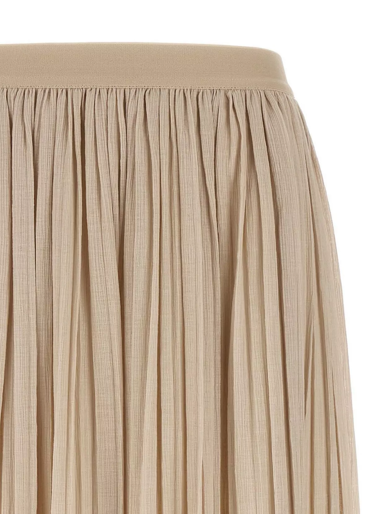 Weekend Max Mara Elastic-waistband Pleated Maxi Skirt In Neutral