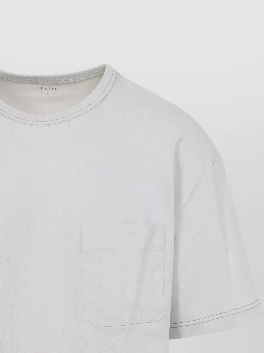 Lemaire Short Sleeve Crew Neck Pocket T Shirt