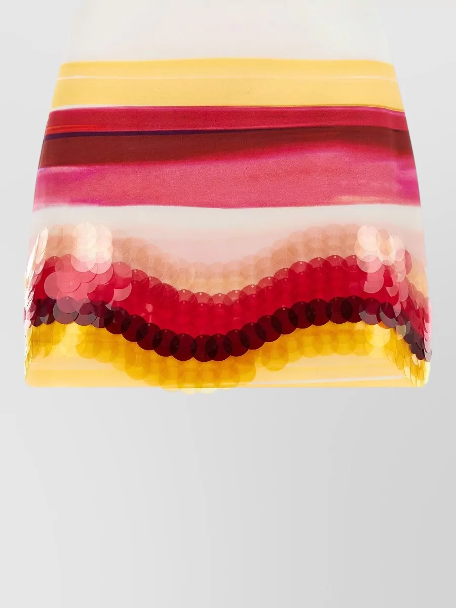 Fendi Striped Cotton Mini Skirt