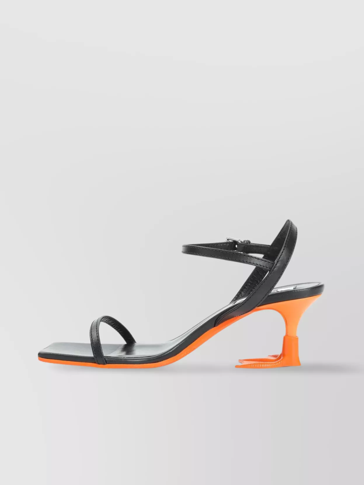 Moschino Square-headed High-heeled Sandals In Brown