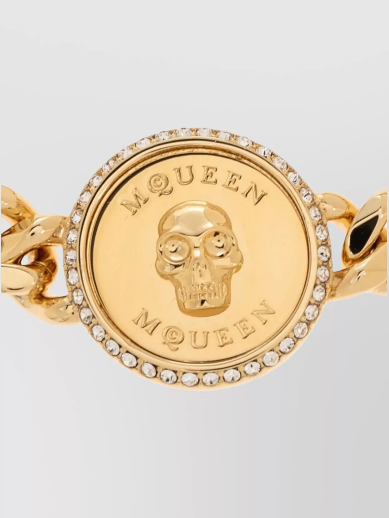 Alexander Mcqueen Skull Chain Link Bracelet Medallion Detail