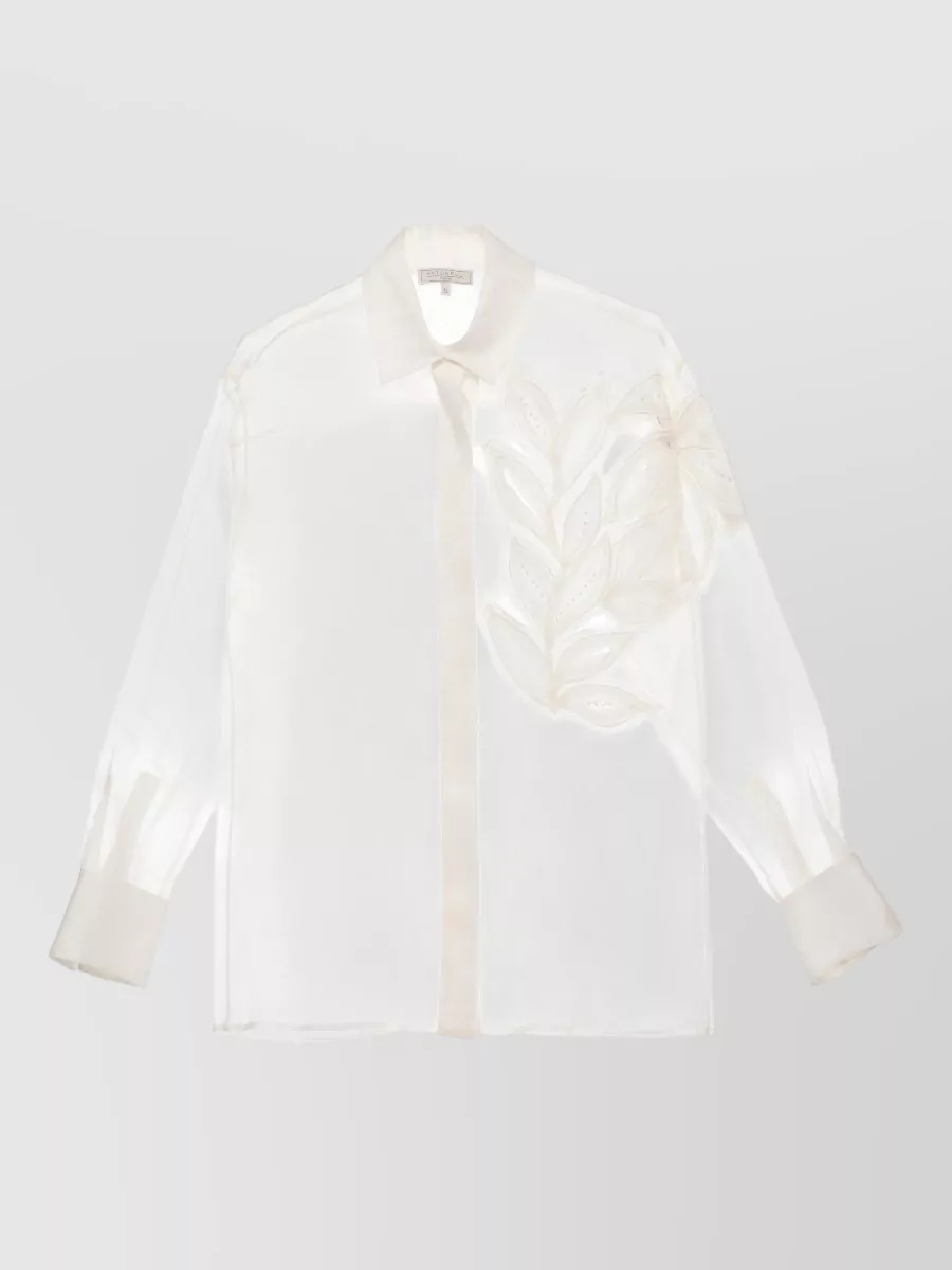 Antonelli Firenze silk long-sleeve embellished shirt