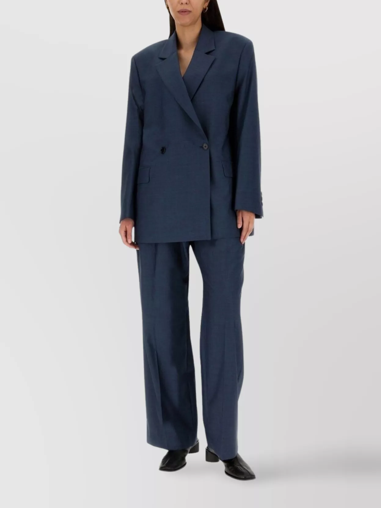 Acne Studios Double-breasted Wool Jacket Flap Pockets In Multi