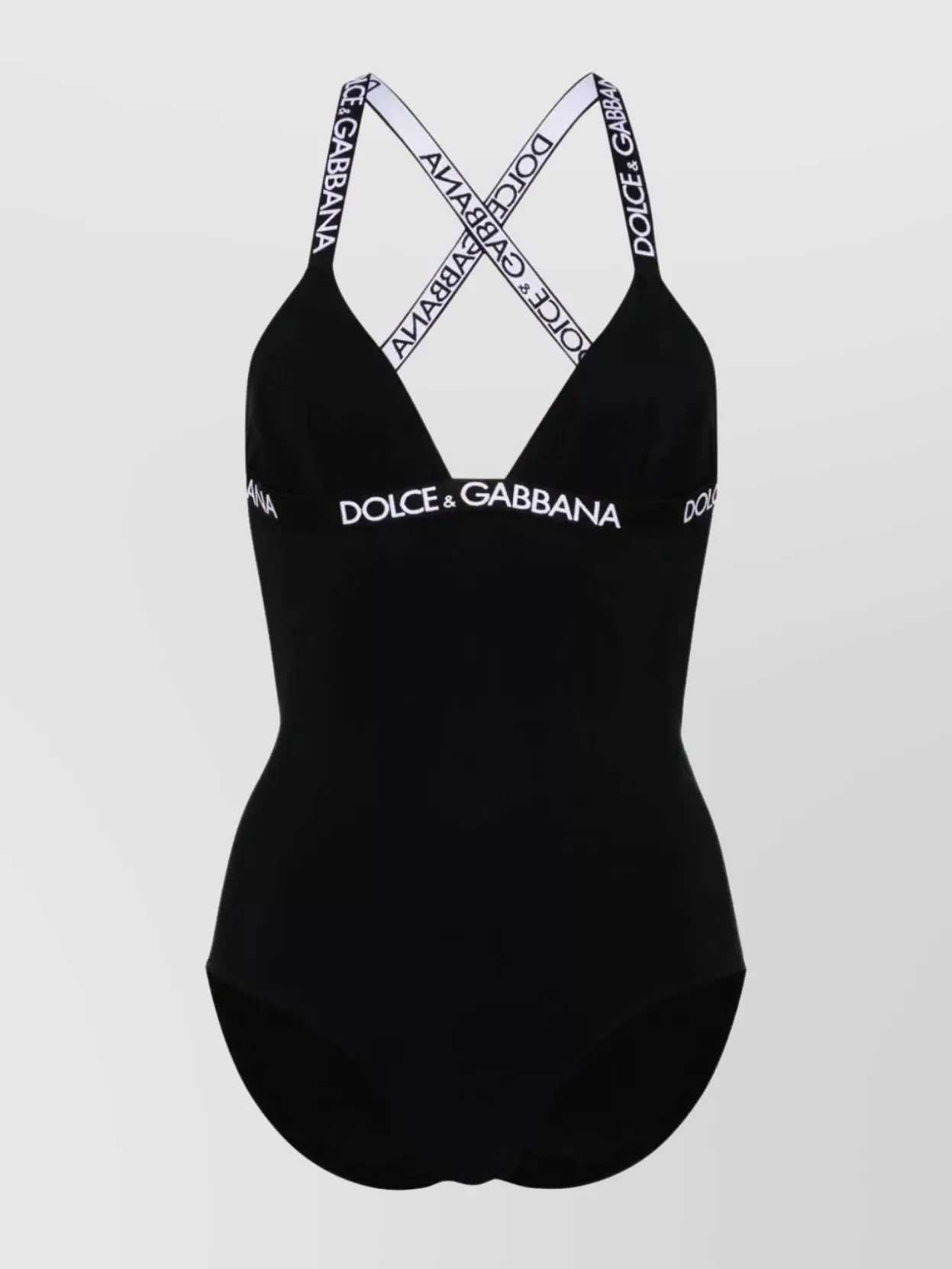 Shop Dolce & Gabbana Crisscross Back V-neck Swimsuit