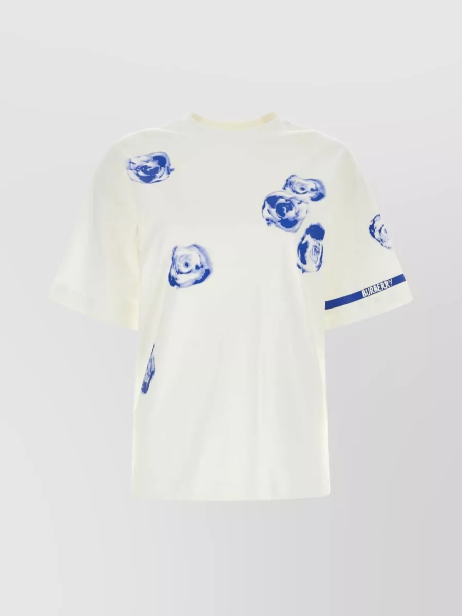 Shop Burberry Versatile Crew Neck T-shirt In White