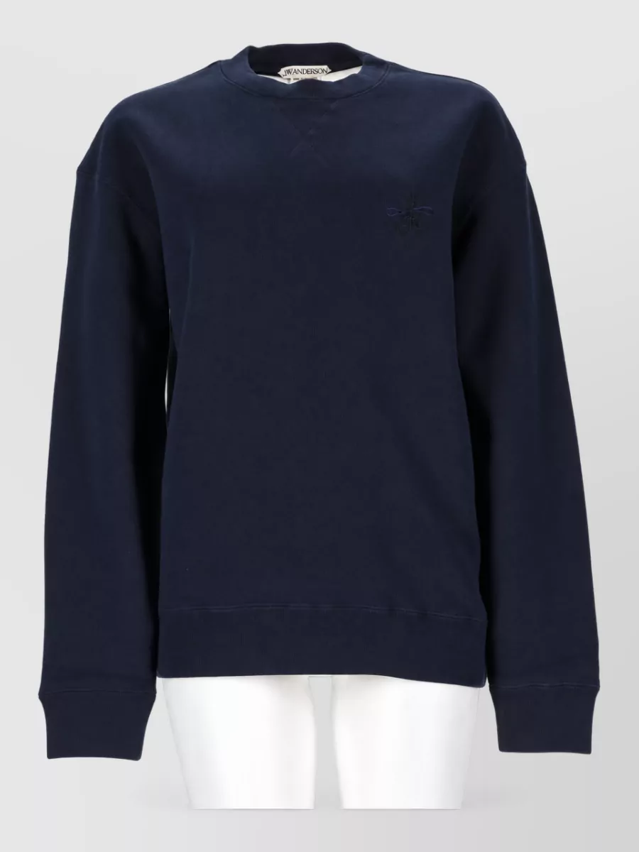 Jw Anderson Logo-Embroidered Cotton Sweatshirt