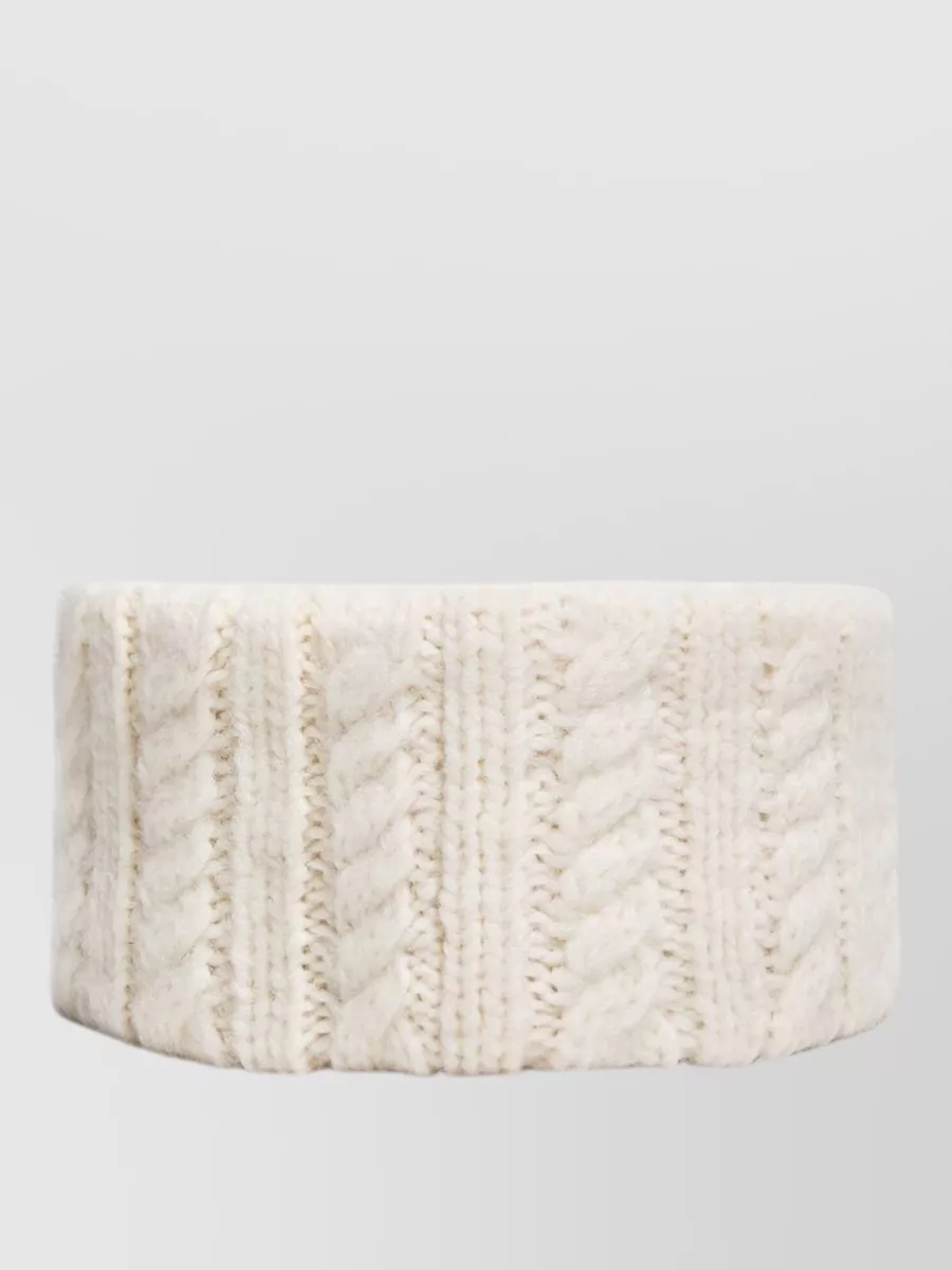 Moncler Alpaca-Blend Cable-Knit Ribbed Headband