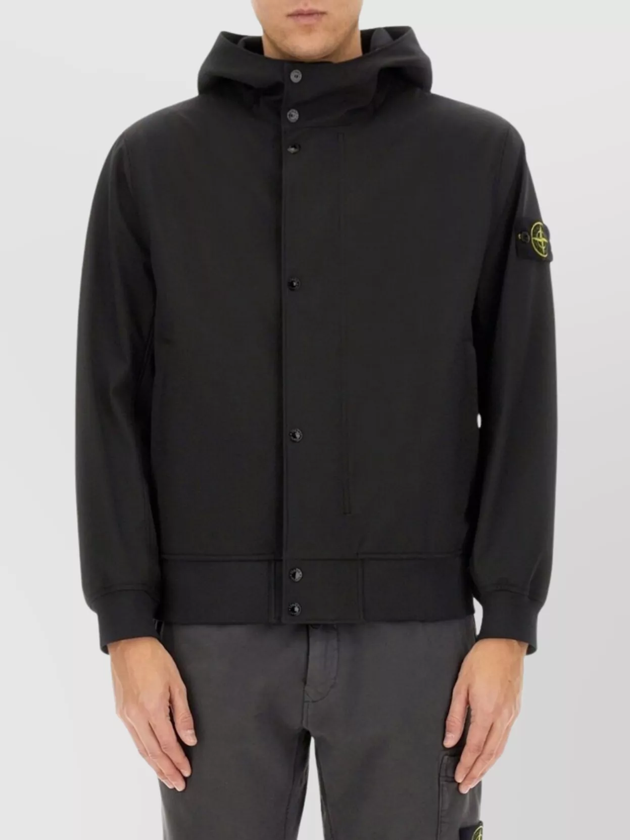 Stone Island Hooded Jacket Long Sleeves