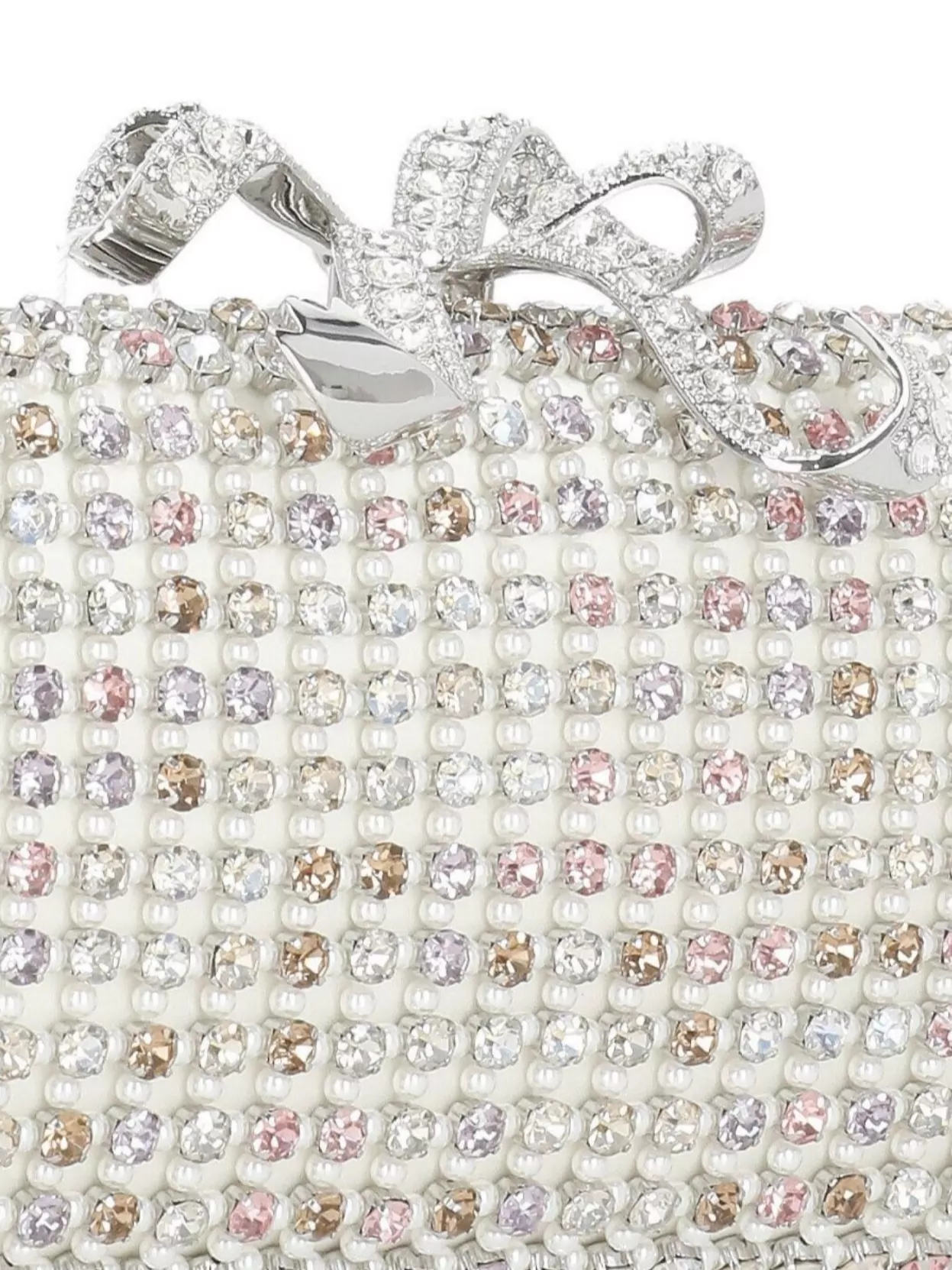 Self-Portrait Structured Clutch Bag Featuring Chain Strap