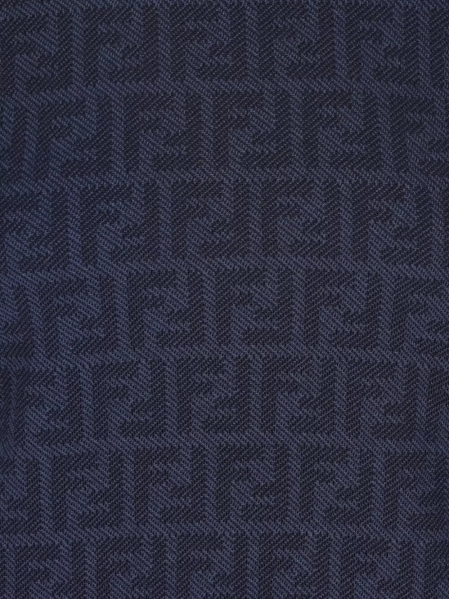 Fendi Knit Crew Neck Top Ff Jacquard