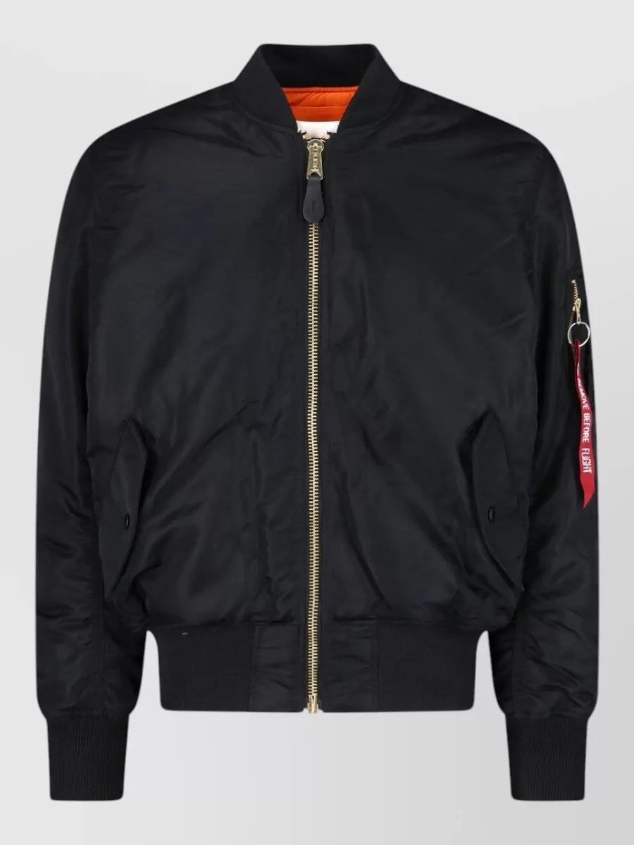 Alpha Industries reversible nylon bomber jacket