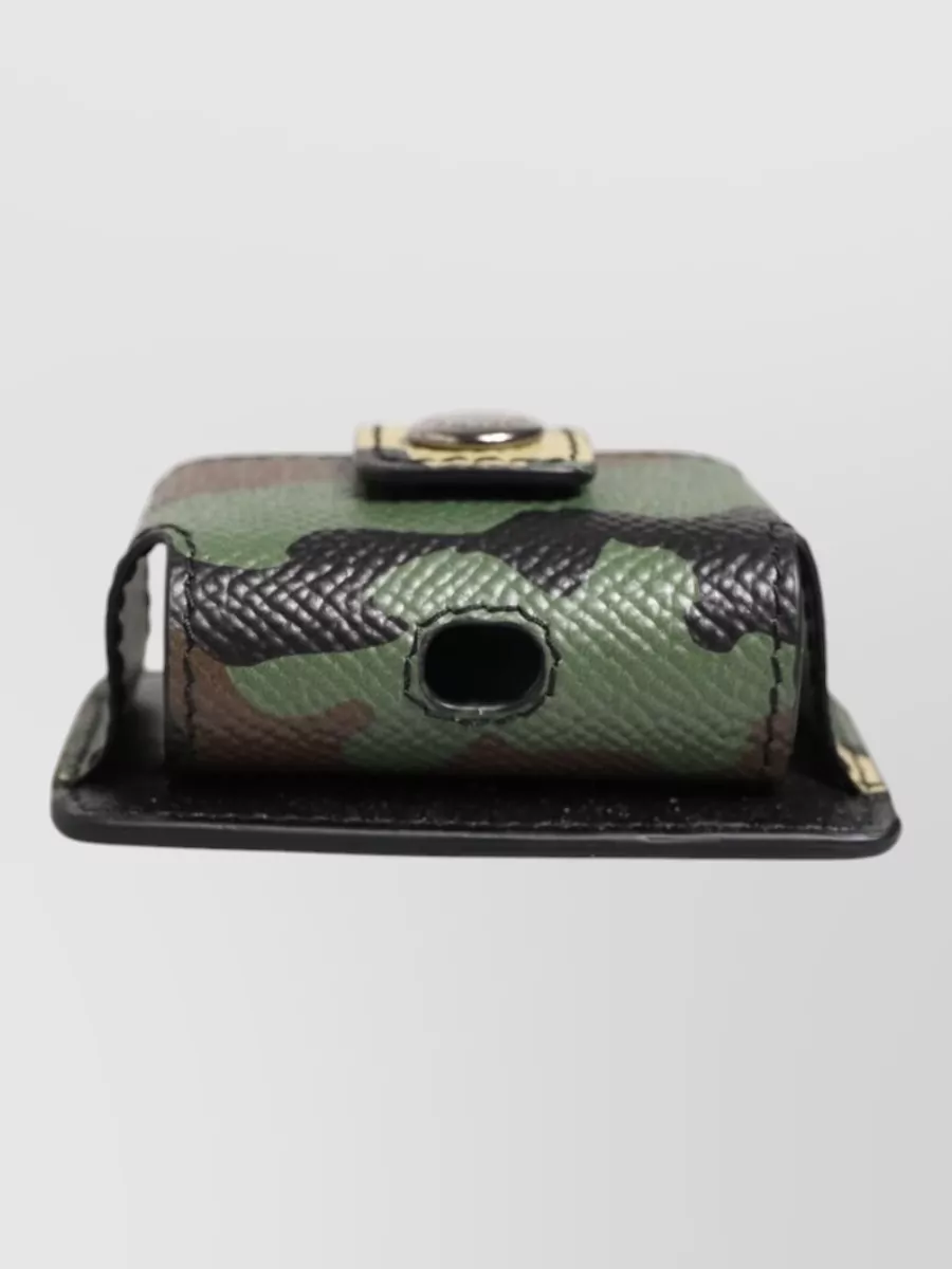 Dolce&Gabbana Camouflage Leather Airpods Case