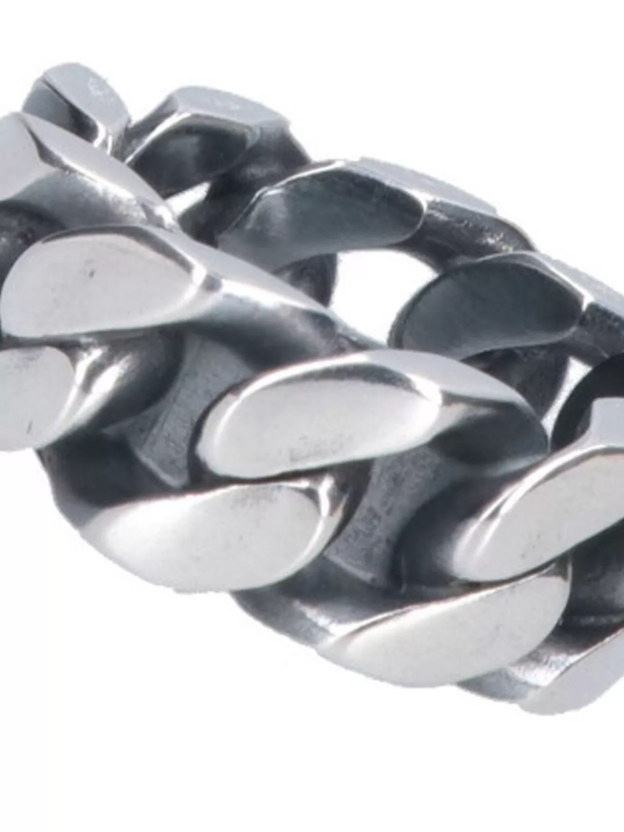 Mm6 Maison Margiela Chunky Braided Silver Tone Rings